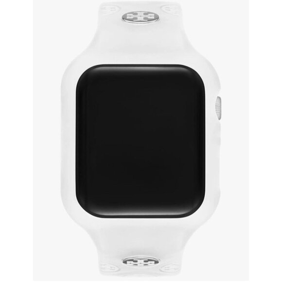 Tory Burch Apple Watch Band 41mm White Silicone Strap The T Monogram TBS0117 - Picture 9 of 12